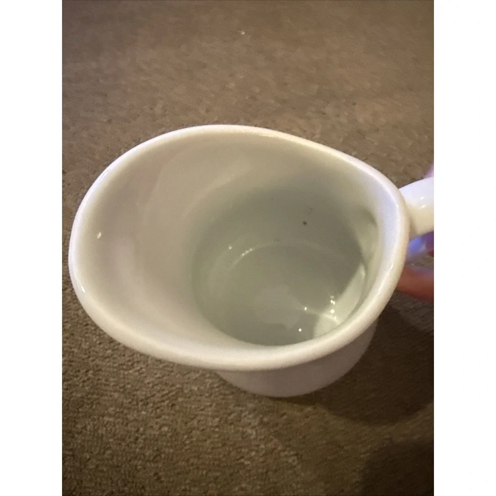 Apilco White Porcelain Creamer Glossy Round Handles France (TD)